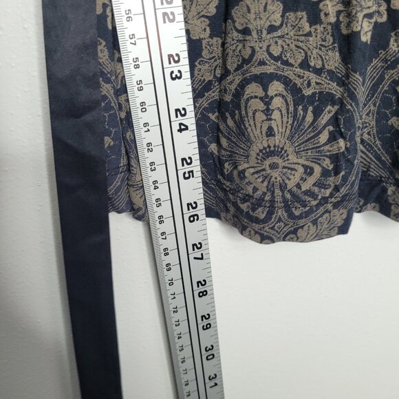 Vintage y2k black brown boho babydoll satin trim tie back party going out top xs - Picture 7 of 7